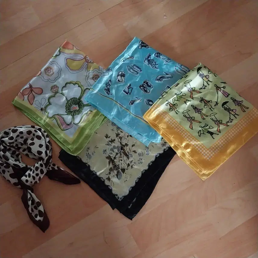 [BUNJANG] Vintage Silk Patterned Scarves Collection / 패턴 스카프 모음 (실크/빈티지)