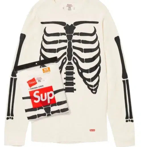 [BUNJANG] Supreme Haynes Bones Thermal Crew Natural / [XL] 슈프림 헤인즈 본즈 써멀 크루 내츄럴 (1개입)