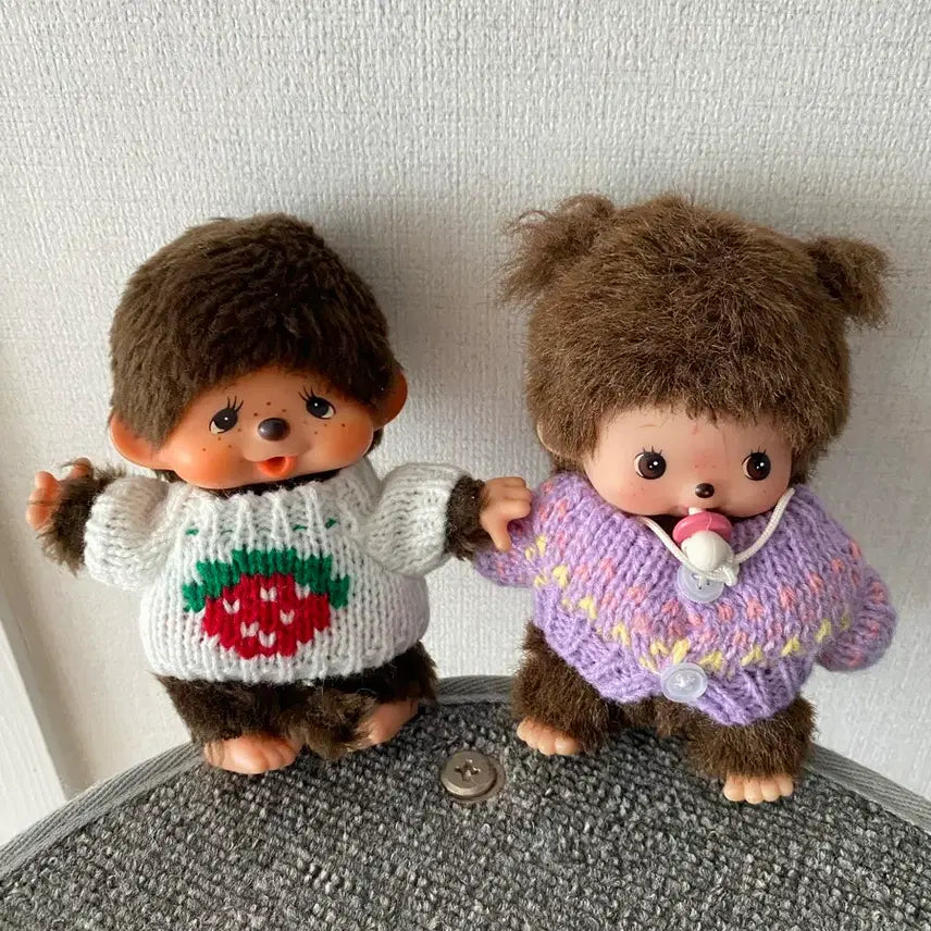 [BUNJANG] Vintage Monchhichi Knit Set / 몬치치 고전 니트셋트