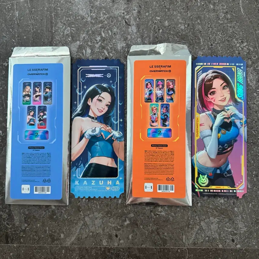 [BUNJANG] Overwatch LE SSERAFIM Collaboration Photocard Ticket Card L-Holder File Bundle Set / 오버워치 르세라핌 콜라보 포토티켓카드 L홀더 L자파일 일괄