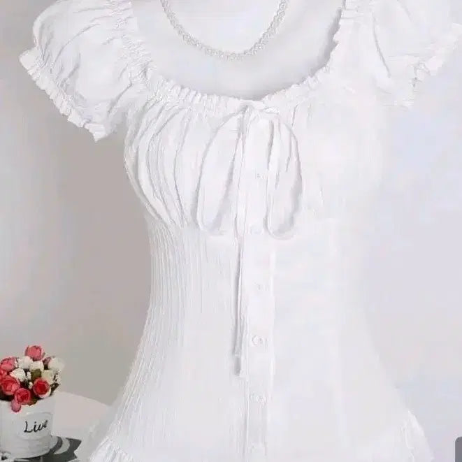 [BUNJANG] Blouse + Denim Skirt Set Rental / < 최저가 > 졸업사진 졸사 개인컨셉 청순컨셉 대여