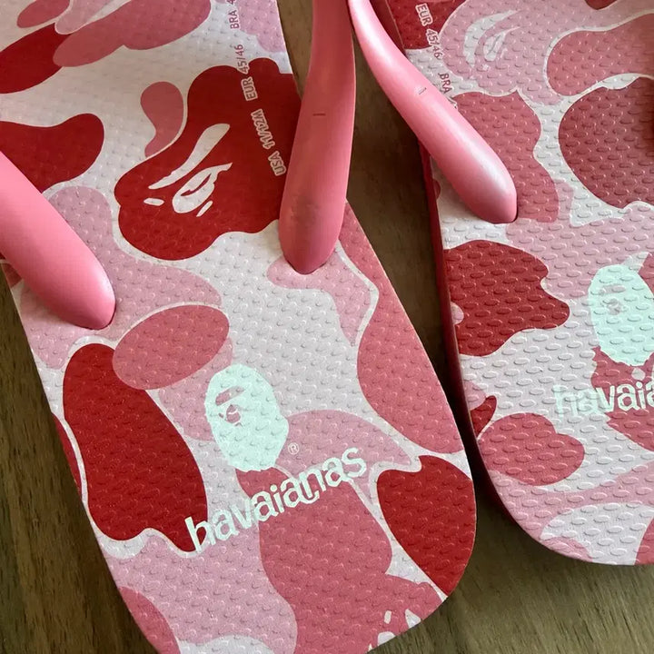 [BUNJANG] BAPE x Havaianas Pink Camo Flip-Flops / 베이프 X 하바이아나스 플립플랍 핑크카모