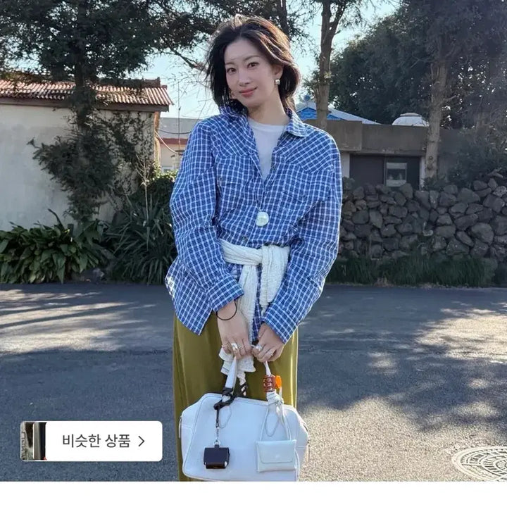 [BUNJANG] hmode Blue Check Shirt / 에이치모드 hmode blue check shirt