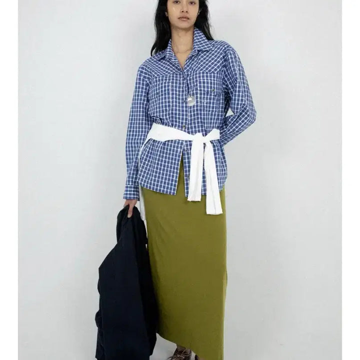 [BUNJANG] hmode Blue Check Shirt / 에이치모드 hmode blue check shirt