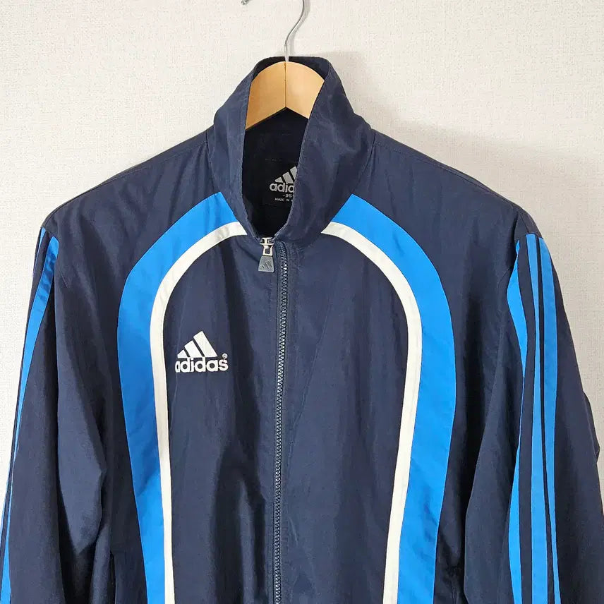 [BUNJANG] Adidas 90s Old School Windbreaker Track Jacket Jersey / 90s 아디다스 올드스쿨 바람막이 자켓 져지 트랙탑 윈드브레이커 95
