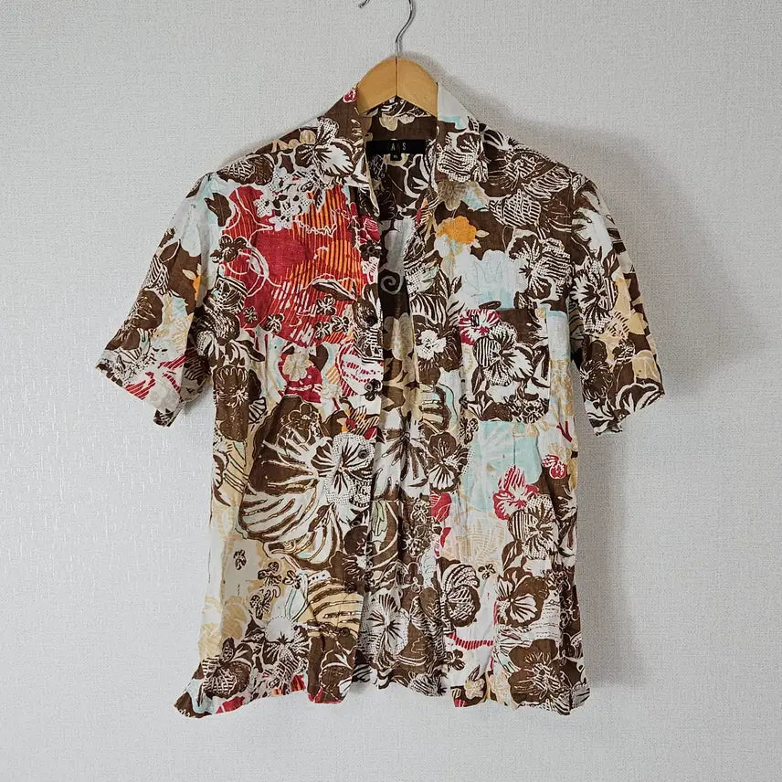 [BUNJANG] Daks Linen Hawaiian Short Sleeve Shirt / 닥스 린넨 하와이안 반팔셔츠 마 95