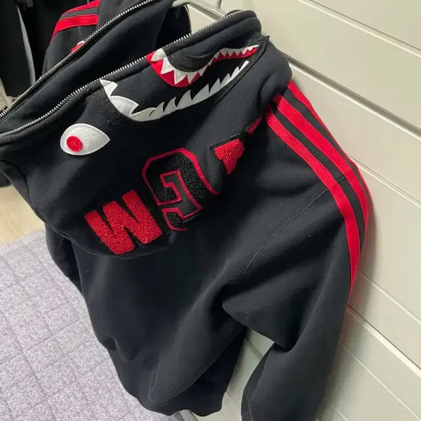 [BUNJANG] Adidas x BAPE Hooded Zip-Up Sweatshirt Size S / 베이프 아디다스 후드집업 s