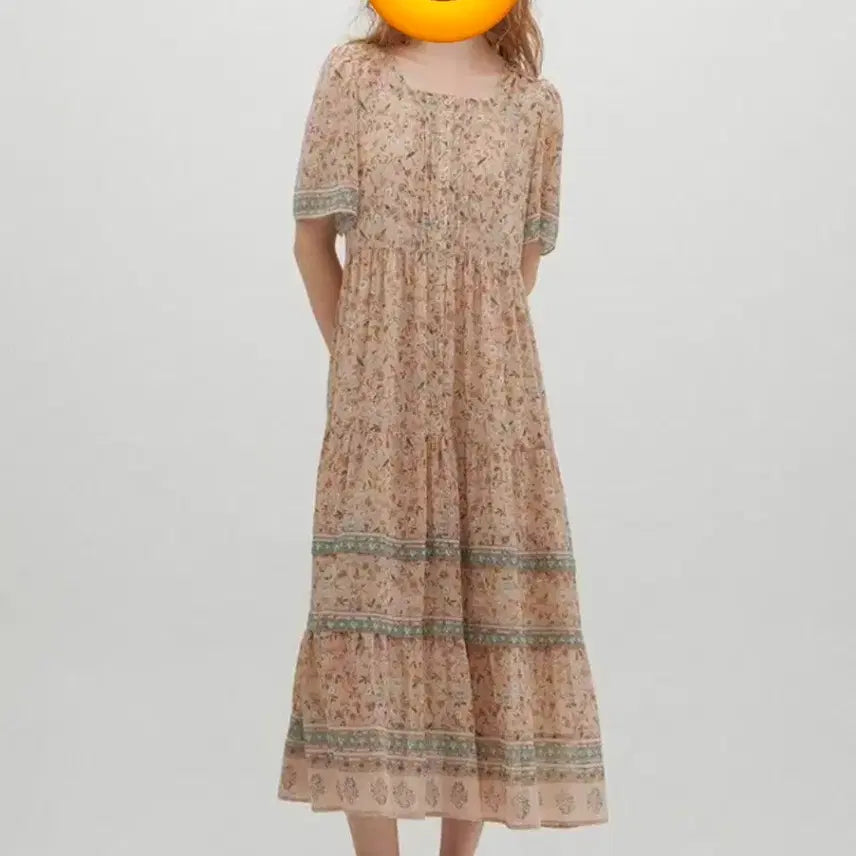 [BUNJANG] Thursday Island Flower Pattern Chiffon Long Dress / 써스데이아일랜드(스타일)플라워 패턴 고급롱 원피스쉬폰