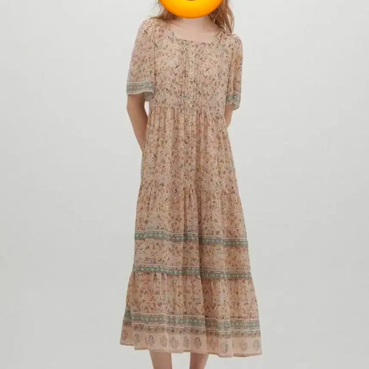 [BUNJANG] Thursday Island Flower Pattern Chiffon Long Dress / 써스데이아일랜드(스타일)플라워 패턴 고급롱 원피스쉬폰