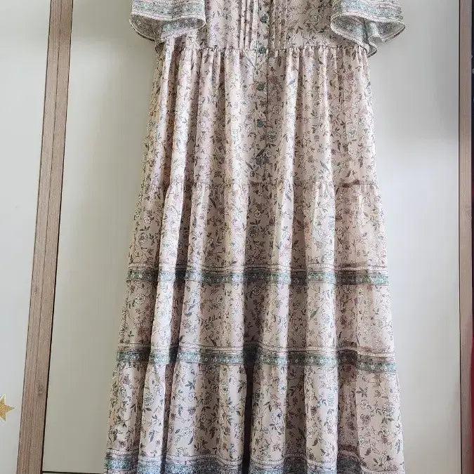 [BUNJANG] Thursday Island Flower Pattern Chiffon Long Dress / 써스데이아일랜드(스타일)플라워 패턴 고급롱 원피스쉬폰