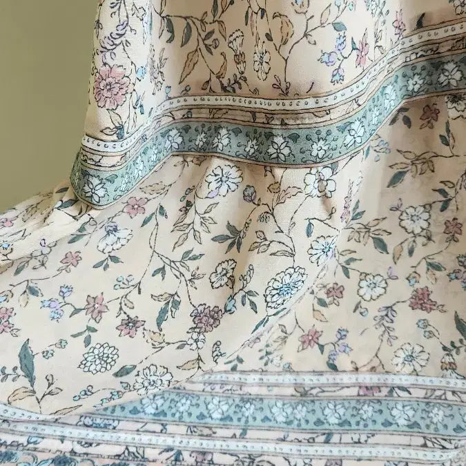 [BUNJANG] Thursday Island Flower Pattern Chiffon Long Dress / 써스데이아일랜드(스타일)플라워 패턴 고급롱 원피스쉬폰