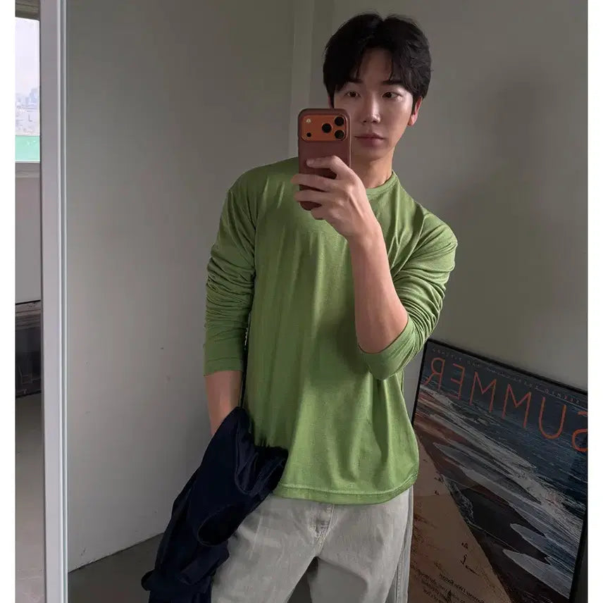 [BUNJANG] Roahin Winnie Dyeing Curved Line Pants Light Grey S / 로아인 위니 다잉 커브드 라인 팬츠 라이트그레이S