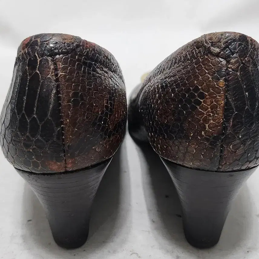 [BUNJANG] Tory Burch Snakeskin Wedge Heel Pumps / 230 토리버치 뱀피 웨지힐 펌프스