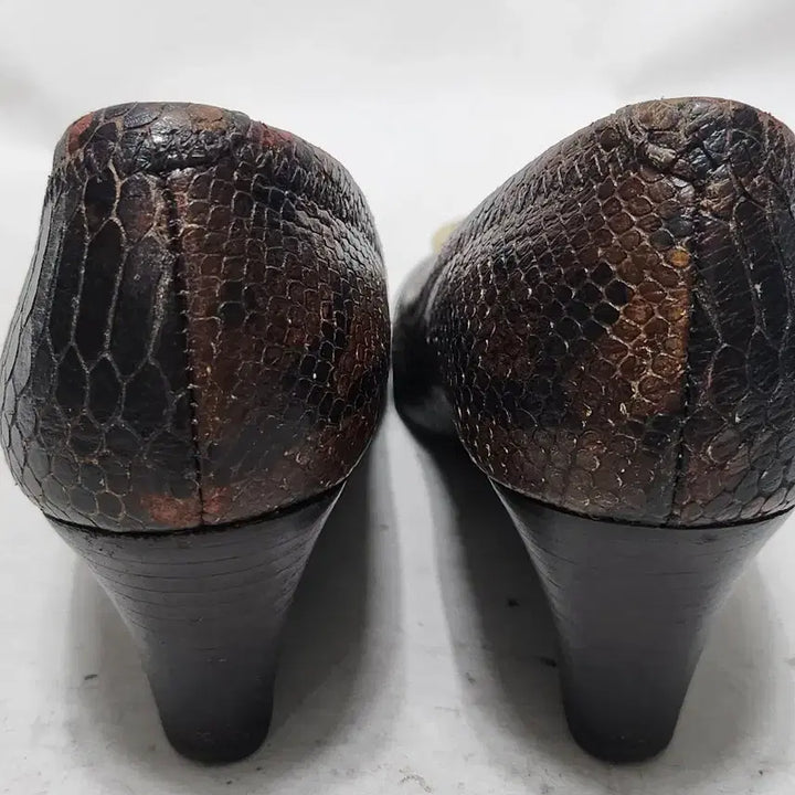 [BUNJANG] Tory Burch Snakeskin Wedge Heel Pumps / 230 토리버치 뱀피 웨지힐 펌프스