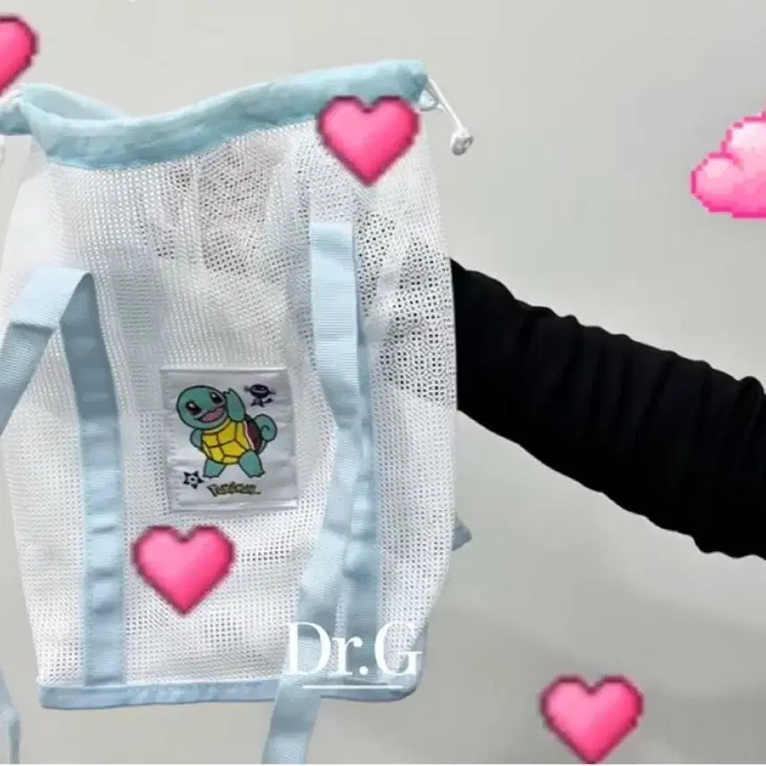 [SOLD OUT] 올리브영 포켓몬스터 꼬부기 메쉬백 새상품 닥터지