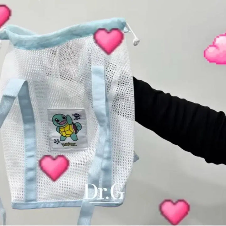 [SOLD OUT] 올리브영 포켓몬스터 꼬부기 메쉬백 새상품 닥터지