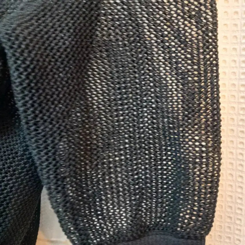 [BUNJANG] Black See-Through Knit Cardigan / 블랙 시스루 니트 가디건  88