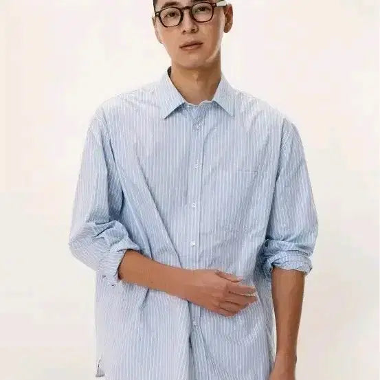 [BUNJANG] Pottery Stripe Shirt Sax Stripe / 포터리 스트라이프 셔츠 sax stripe1 팝니다
