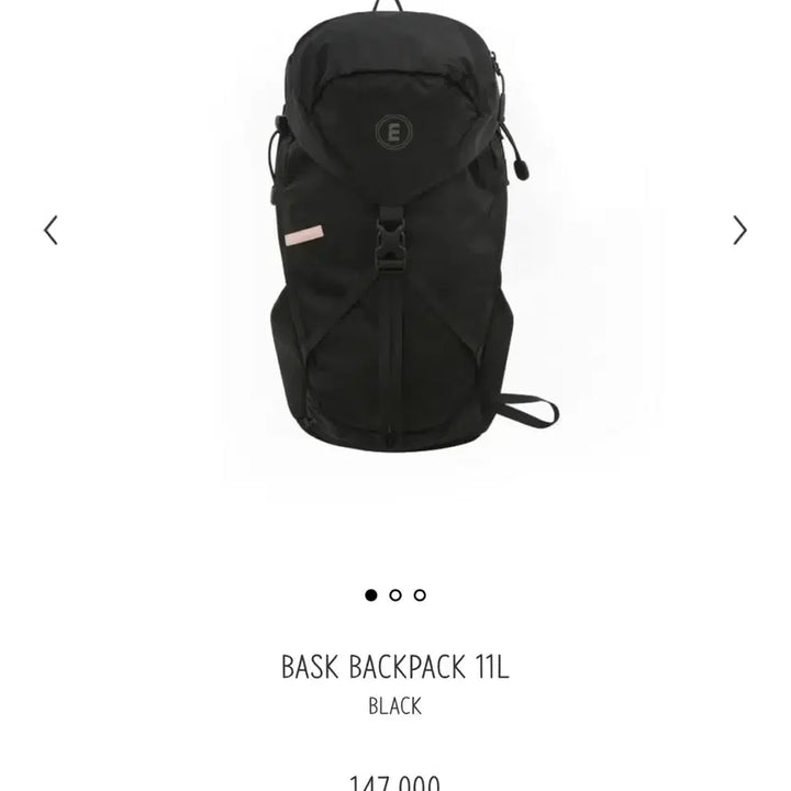 [BUNJANG] MinuteMute Sporty Basque Backpack 11L Black / 미닛뮤트 스포티 바스크 백팩 11L 블랙