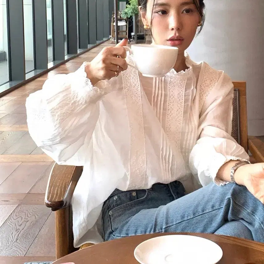 [BUNJANG] Fresh Label Reversible Blouse / 프레쉬라벨 프레시라벨 피비 블라우스(새상품)