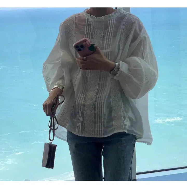 [BUNJANG] Fresh Label Reversible Blouse / 프레쉬라벨 프레시라벨 피비 블라우스(새상품)