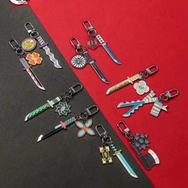 [BUNJANG] Demon Slayer: Kimetsu no Yaiba Blade Metal Keychain / 귀멸의 칼날 칼날 메탈 키링 10종 일괄