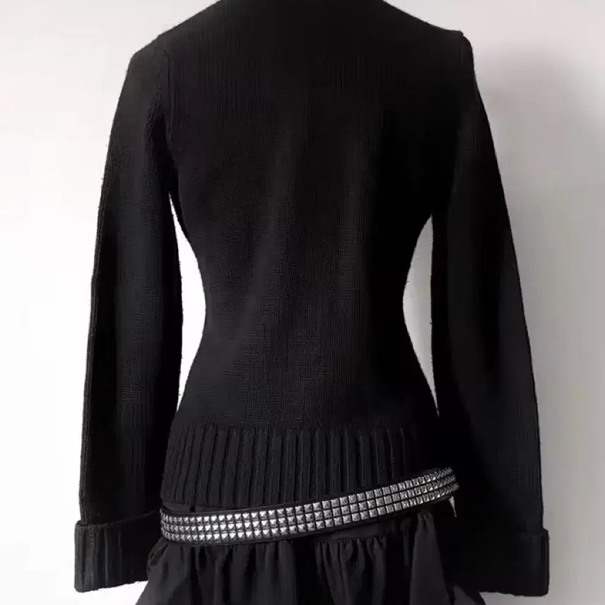 [BUNJANG] Black Knit Long Cardigan / 블랙 니트 롱 가디건