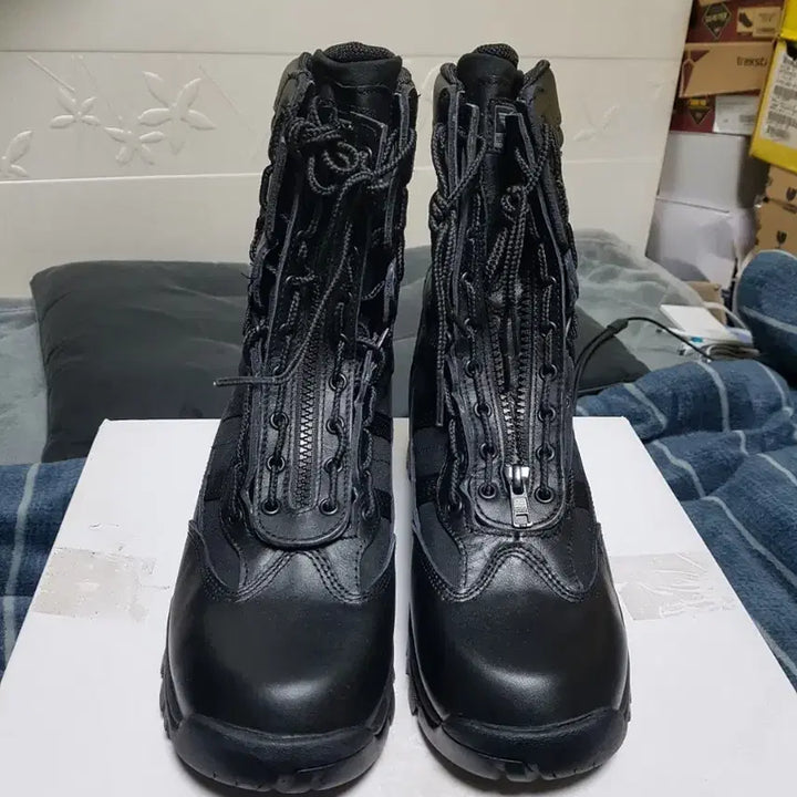 [BUNJANG] Black Gore-Tex Tactical Combat Boots / 블랙 고어텍스 택티컬 전투화 워커 부츠