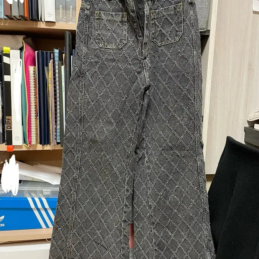 [BUNJANG] Seokooki Check Denim Jeans Gray Size XS / 서쿠키 체크진 그레이 XS 사이즈