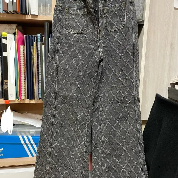 [BUNJANG] Seokooki Check Denim Jeans Gray Size XS / 서쿠키 체크진 그레이 XS 사이즈