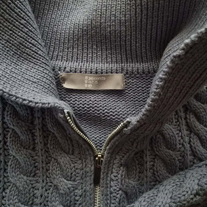 [BUNJANG] 8seconds Cable Knit Zip-Up Cardigan / 에잇세컨즈 케이블 니트 집업 가디건