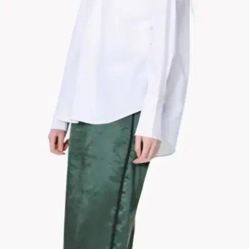 [BUNJANG] TIME Satin Banding Side Line Skirt (Pink/Green) / 거의새거) 타임 (TIME) 새틴 밴딩 사이드 라인 스커트 (핑크/그린)
