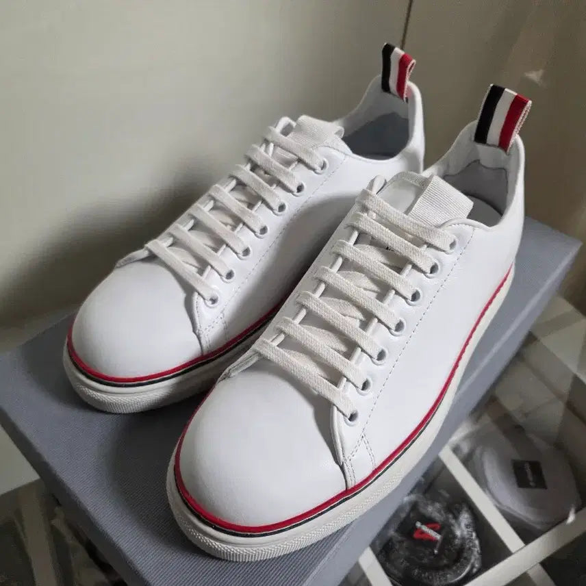 [BUNJANG] Thom Browne Calfskin Sneakers White / 톰브라운 카프스킨 스니커즈 화이트