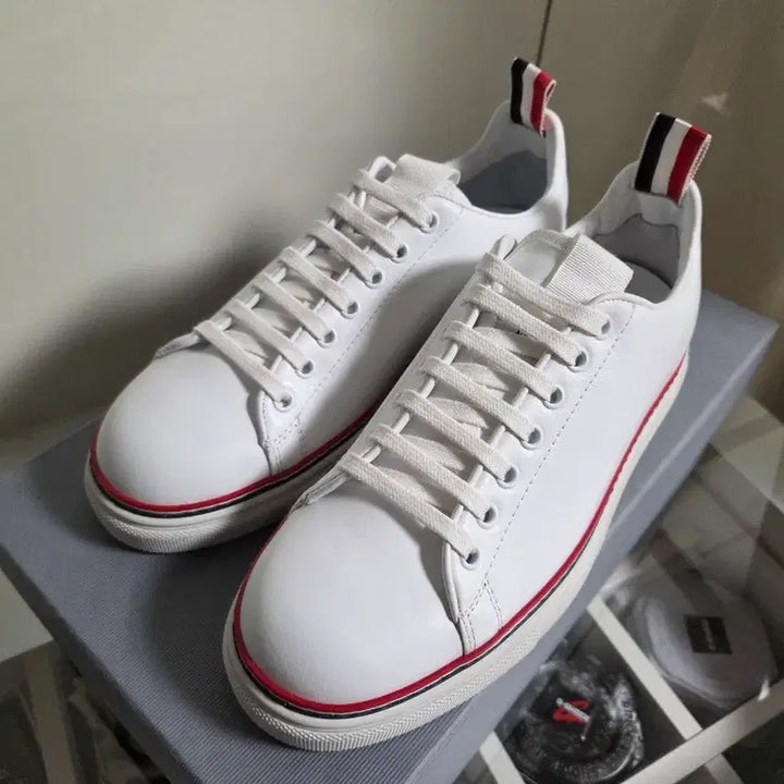[BUNJANG] Thom Browne Calfskin Sneakers White / 톰브라운 카프스킨 스니커즈 화이트