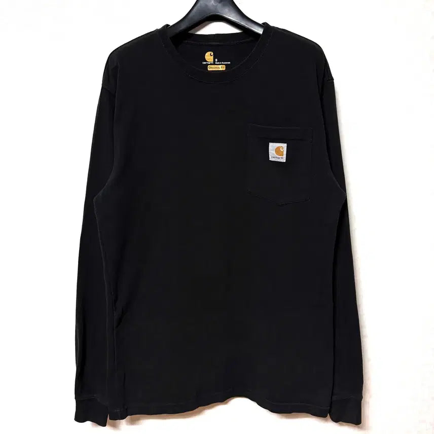 [BUNJANG] Carhartt Long Sleeve Pocket T-Shirt Black / [S,90]칼하트 포켓 긴팔티 롱슬리브 블랙