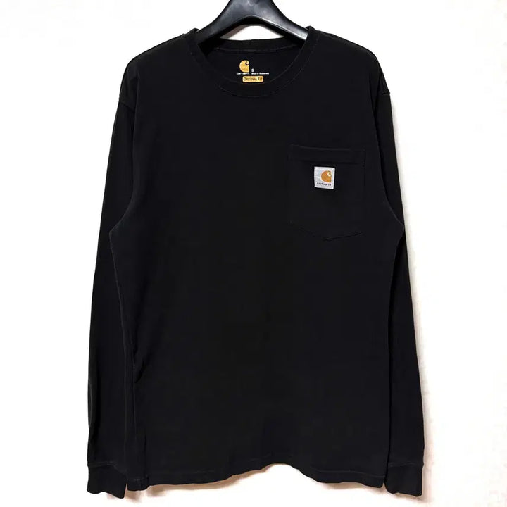 [BUNJANG] Carhartt Long Sleeve Pocket T-Shirt Black / [S,90]칼하트 포켓 긴팔티 롱슬리브 블랙
