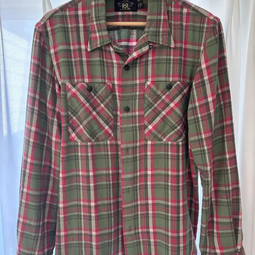 [BUNJANG] RRL Plaid Twill Camp Shirt (M) / RRL 더블알엘 플란넬 플래드 트윌 캠프셔츠 (M)