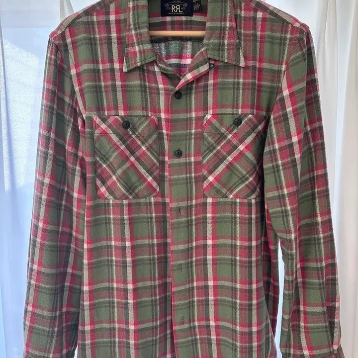 [BUNJANG] RRL Plaid Twill Camp Shirt (M) / RRL 더블알엘 플란넬 플래드 트윌 캠프셔츠 (M)