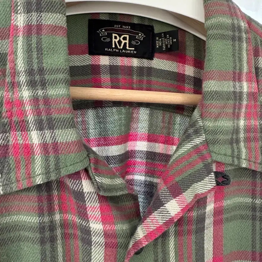 [BUNJANG] RRL Plaid Twill Camp Shirt (M) / RRL 더블알엘 플란넬 플래드 트윌 캠프셔츠 (M)