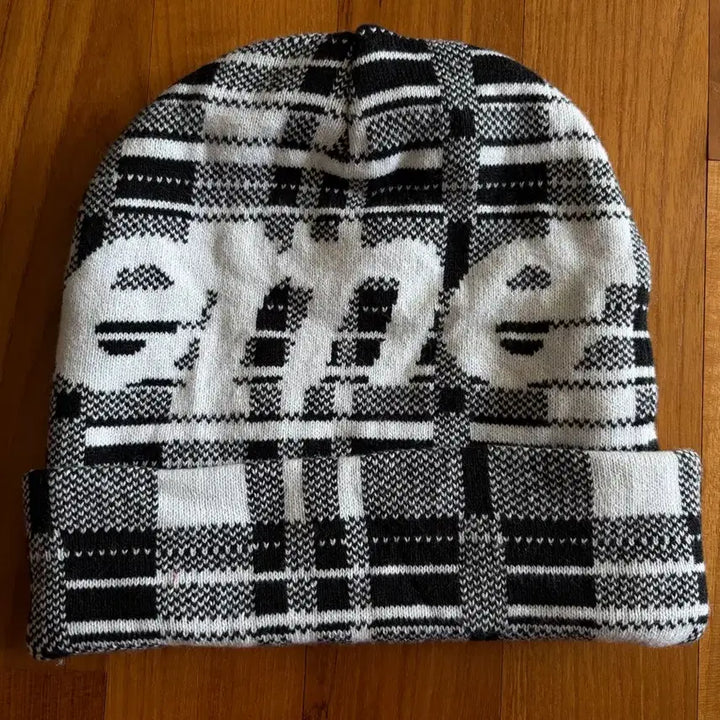 [BUNJANG] Supreme Black White Check Beanie / 슈프림 블랙 화이트 체크 비니