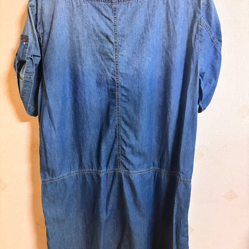 [BUNJANG] Blue Denim Short Sleeve Dress / 청색 데님 반팔 원피스