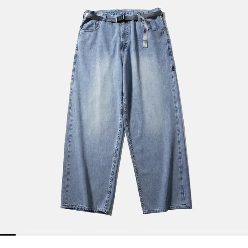 [BUNJANG] Moif Wide Belted Denim Pants / 모이프 와이드 벨티드 데님 팬츠