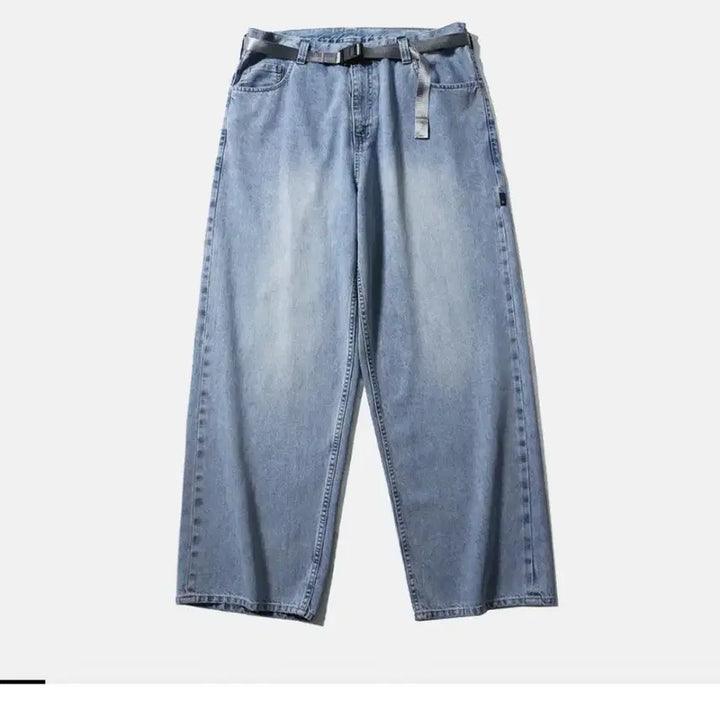 [BUNJANG] Moif Wide Belted Denim Pants / 모이프 와이드 벨티드 데님 팬츠
