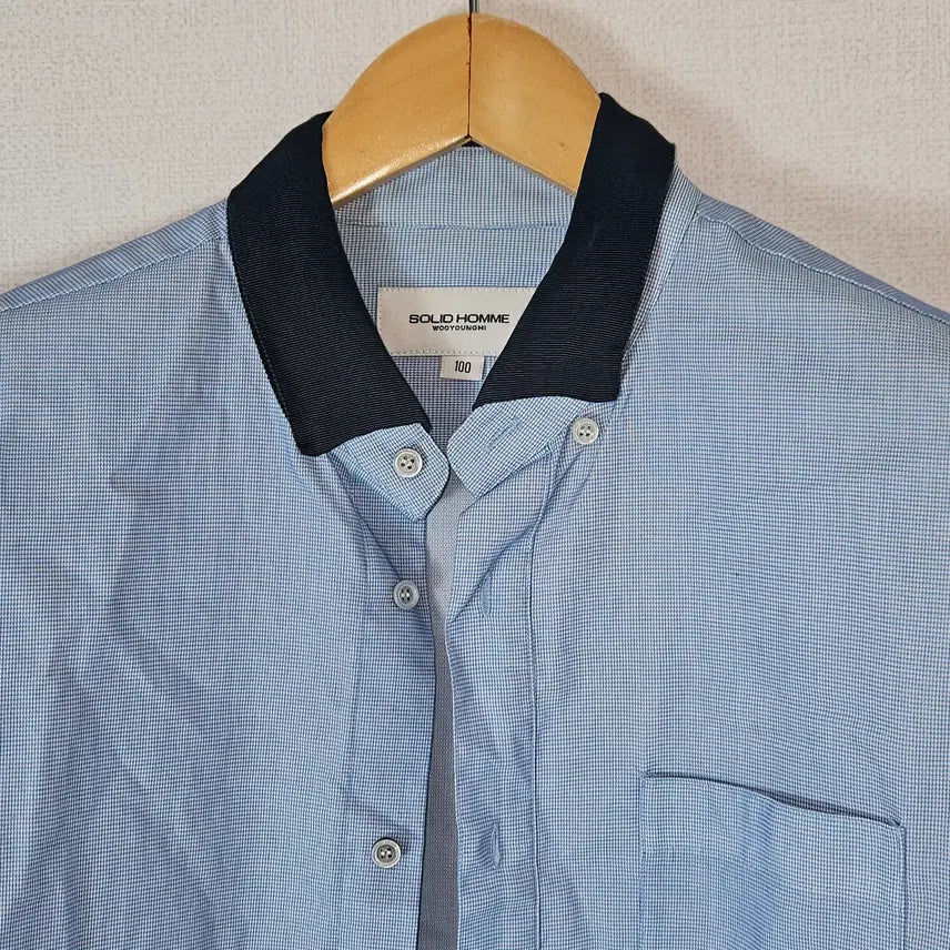[BUNJANG] Solid Homme Woo Young Mi Classic Rayon Check Oxford Shirt / 솔리드옴므 우영미 레이온 셔츠 클래식 체크 옥스포드 95