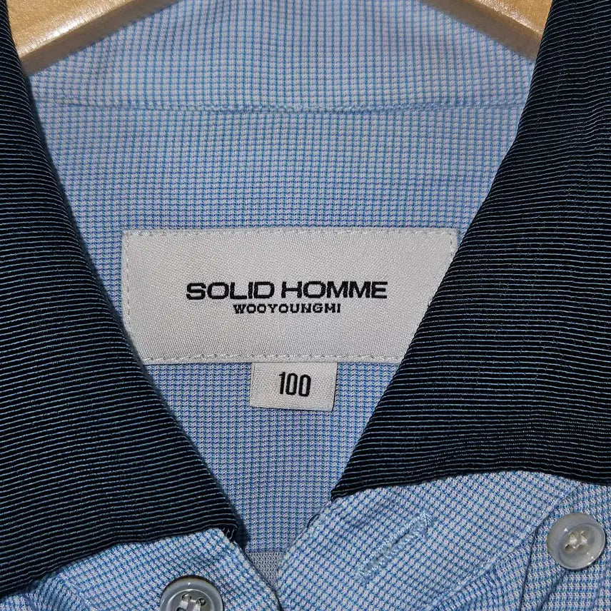 [BUNJANG] Solid Homme Woo Young Mi Classic Rayon Check Oxford Shirt / 솔리드옴므 우영미 레이온 셔츠 클래식 체크 옥스포드 95
