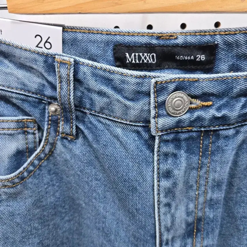 [BUNJANG] Mixxo Side Line Point Denim Pants 26 / (1498)믹소 청 데님 팬츠 옆라인 포인트26