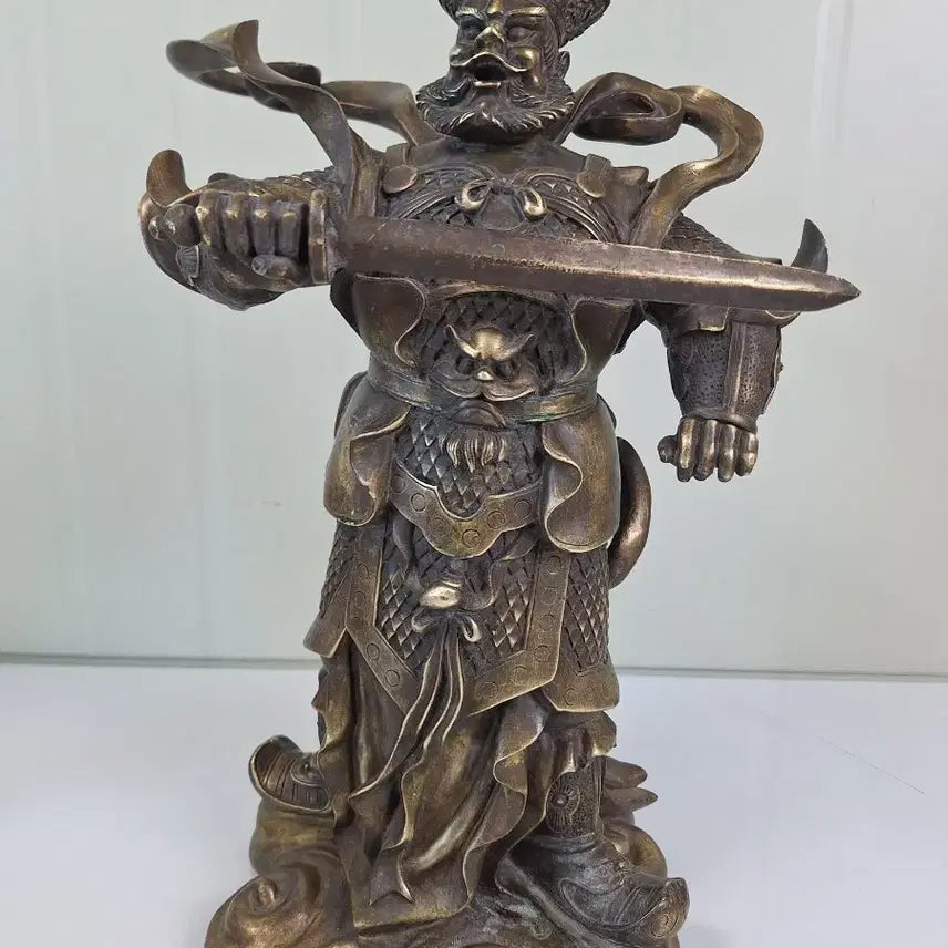 [BUNJANG] Large Bronze Four Heavenly Kings Sculpture / 동 브론즈 예술 조각품 사대천왕 관우 풍수 인테리어 장식소품