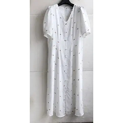 [BUNJANG] Roem White Embroidered Dress Rayon Blend / 로엠 정품/2021-66/새거수준