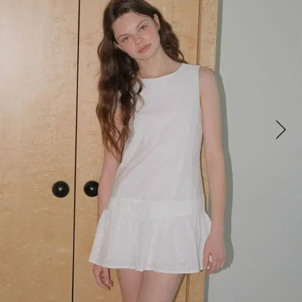 [BUNJANG] Lillycotts Punch Belt Dress White / Lillycotts 펀칭 벨트 원피스 화이트 새상품 S
