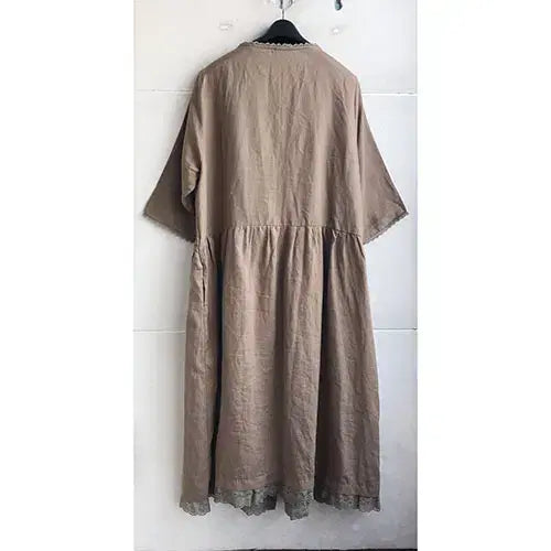 [BUNJANG] Premium Linen Dress - Size 77-88 / 고급 국산 마소재 원피스-77.88/새거수준